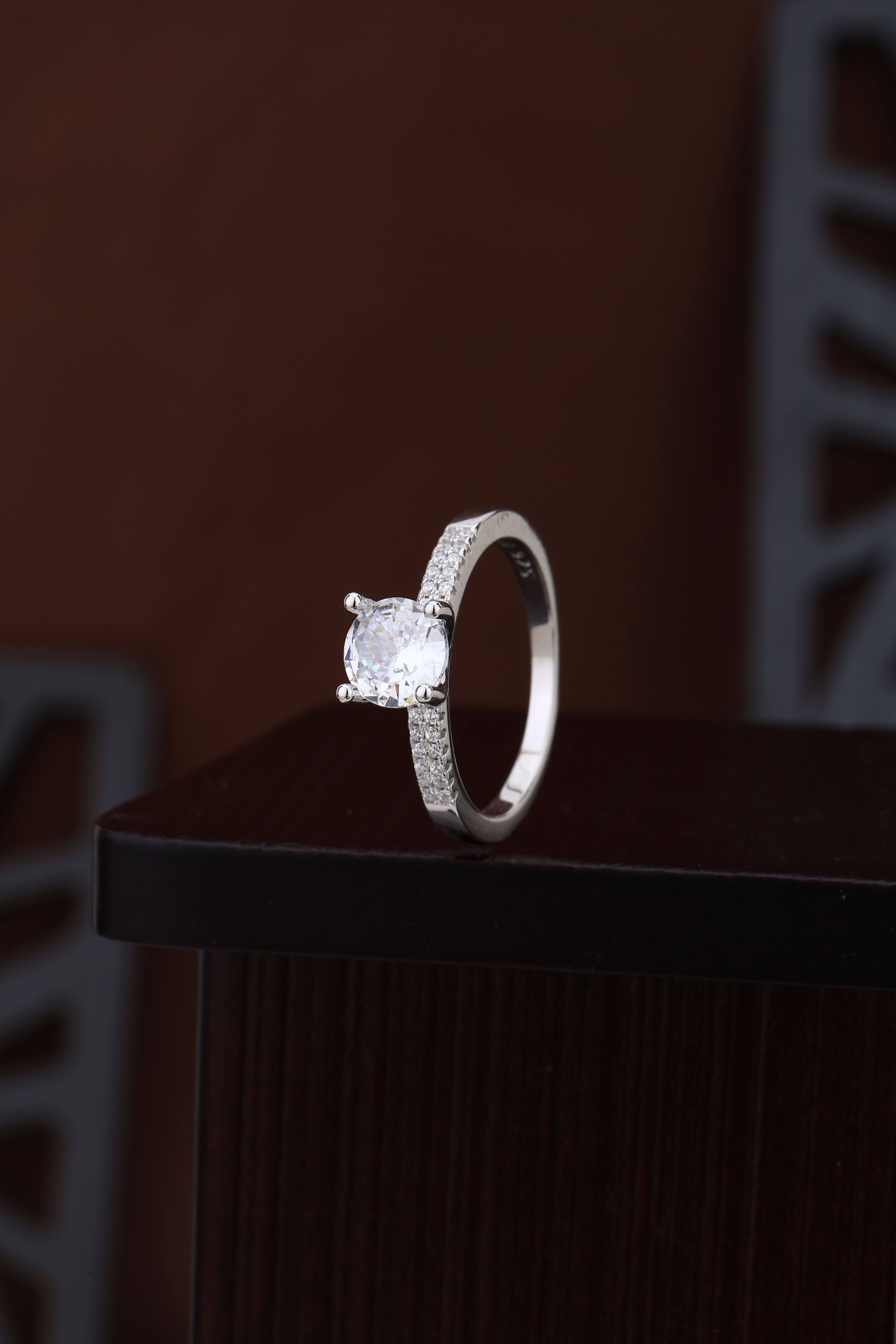 The Lumina Pavé 925 silver Solitaire Ring – Refined Minimal Luxury for Stunning Ladies