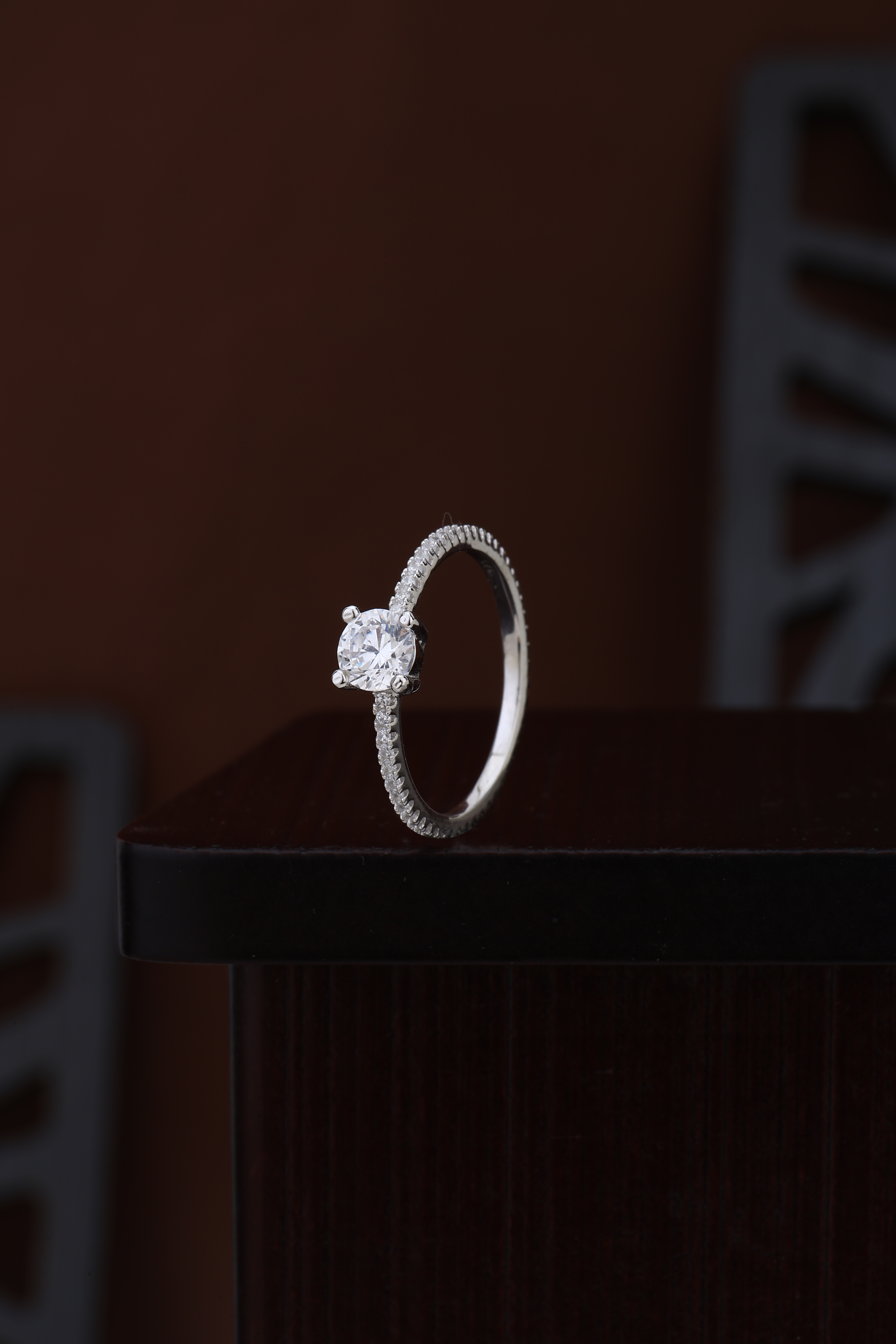 Ultimate Shine 925 Silver Solitaire Pave Ring for Women | Everyday Wear