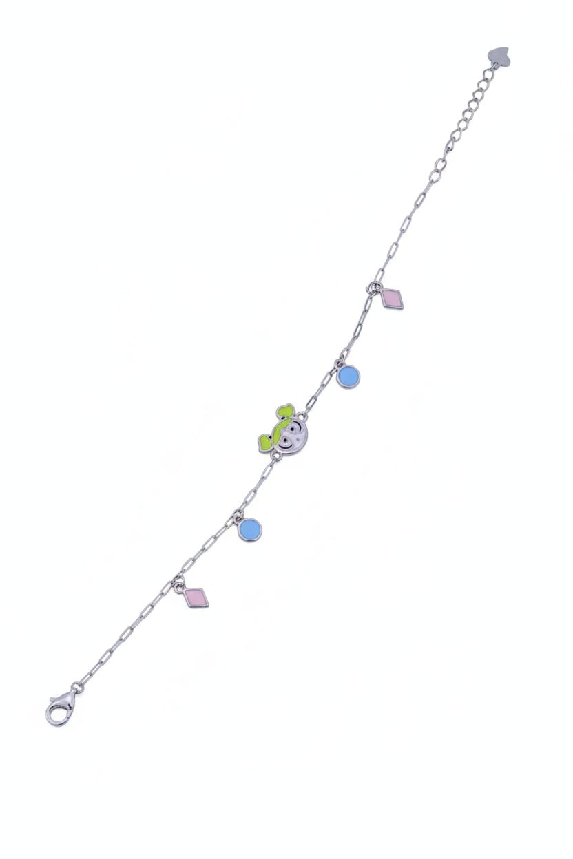 Bold & Fun 925 Silver Powerpuff Style Kids' Bracelet | Everyday Wear