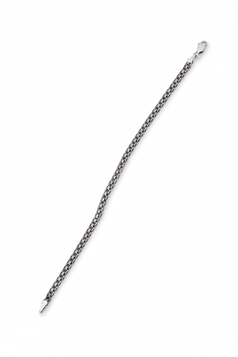 925 Silver Textured Chain Men’s Bracelet – Rugged, Stylish & Everyday Essential